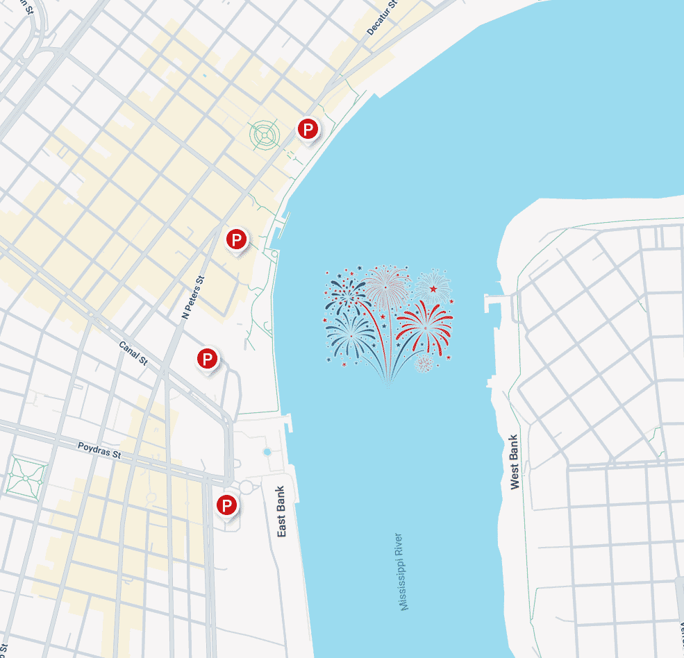 How to view the fireworks map